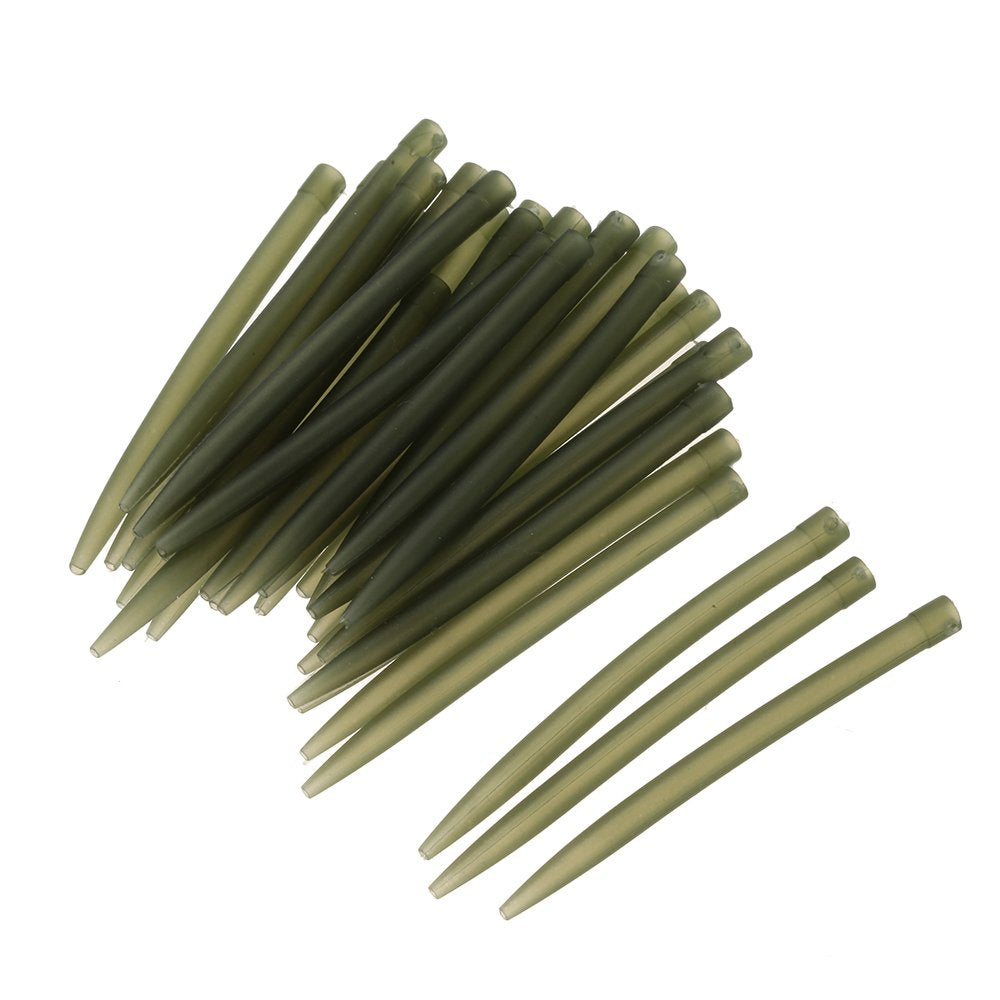 80 Pack Green Anti Tangle Sleeves For Carp Fishing - 54mm Long By CarpTex