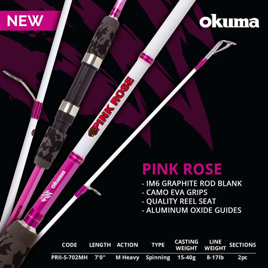 Okuma Pink Rose 7' Rod – Total Fishing